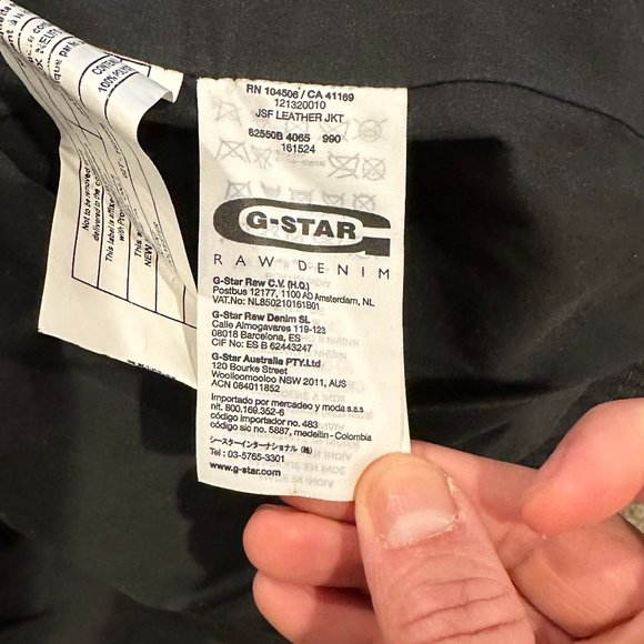 G-Star JSF Black Leather Jacket - Picture 7 of 7